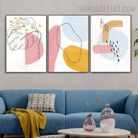 Half Orb Abstract Scandinavian Modern Painting Pic Canvas Print for Room Wall Décor