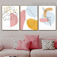 Half Orb Abstract Scandinavian Modern Painting Pic Canvas Print for Room Wall Getup