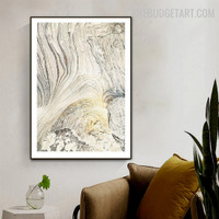 Cliffs Abstract Modern Painting Photo Canvas Print for Room Wall Garnish