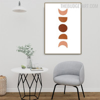 Moon Cycle Abstract Scandinavian Modern Painting Pic Canvas Print for Room Wall Garniure