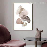 Rocks Style Abstract Scandinavian Modern Painting Picture Canvas Print for Room Wall Ornament 