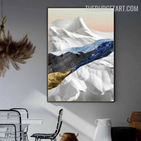 Ice Mountain Modern Landscape Modern Painting Image Canvas Print for Room Wall Garniture