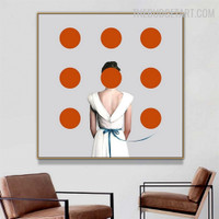Colleen Circle Abstract Fashion Modern Painting Image Canvas Print for Room Wall Equipment