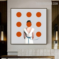 Colleen Circle Abstract Fashion Modern Painting Image Canvas Print for Room Wall Embellishment