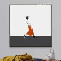 Female Attire Abstract Fashion Modern Painting Photograph Canvas Print for Room Wall Disposition