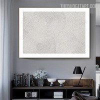 Roundly Line Abstract Watercolor Modern Painting Image Canvas Print for Room Wall Garniture