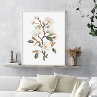 Magnolia Blooms Abstract Landscape Modern Painting Photograph Canvas Print for Room Wall Trimming