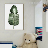 Banana Leaf Abstract Minimalist Modern Painting Photograph Canvas Print for Room Wall Illumination