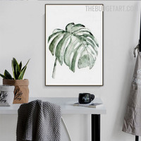 Monstera Abstract Botanical Modern Painting Image Canvas Print for Room Wall Tracery