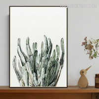 Acanthocereus Tetragonus Abstract Botanical Modern Painting Image Canvas Print for Room Wall Tracery