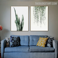 Pearls Leafage Abstract Botanical Modern Painting Picture Canvas Print for Room Wall Drape