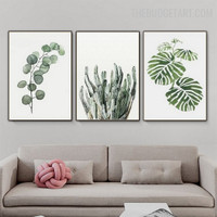 Monstera Eucalyptus Leaf Abstract Botanical Modern Painting Picture Canvas Print for Room Wall Finery