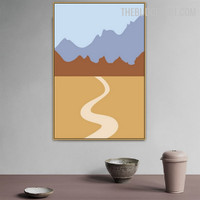 Eminence Way Abstract Landscape Modern Painting Picture Canvas Print for Room Wall Decor
