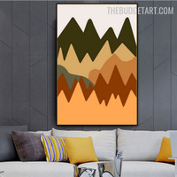 Elevations Abstract Landscape Modern Painting Image Canvas Print for Room Wall Garniture