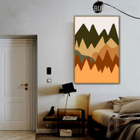 Elevations Abstract Landscape Modern Painting Image Canvas Print for Room Wall Illumination