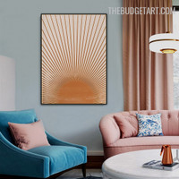 Sun Rays Abstract Scandinavian Modern Painting Picture Canvas Print for Room Wall Outfit