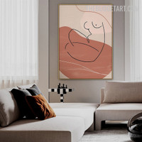 Nude Figure Abstract Scandinavian Modern Painting Pic Canvas Print for Room Wall Garniture