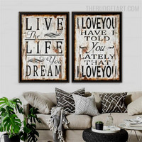 The Life Abstract Typography Modern Painting Photograph Canvas Print for Room Wall Outfit