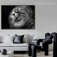 Wild Lion Animal Modern Painting Image Canvas Print for Room Wall Illumination