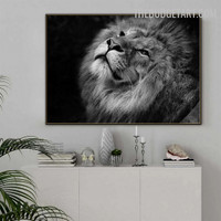 Wild Lion Animal Modern Painting Image Canvas Print for Room Wall Trimming