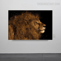 Beast Cat Animal Modern Painting Image Canvas Print for Room Wall Adornment