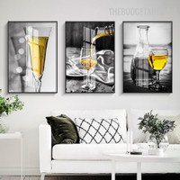 Alcoholic Drink Abstract Beverage Modern Painting Image Canvas Print for Room Wall Decoration