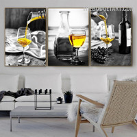 Wine Abstract Beverage Modern Painting Image Canvas Print for Room Wall Embellishment