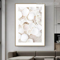 Seashells Abstract Landscape Modern Painting Image Canvas Print For Room Wall Molding