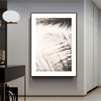 Blur Leaves Landscape Modern Painting Image Canvas Print For Room Wall Drape