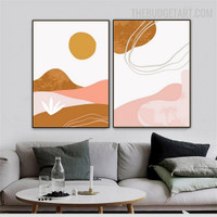 Daystar Mount Abstract Scandinavian Modern Painting Image Canvas Print for Room Wall Assortment