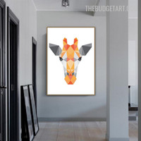 Colorful Deer Abstract Animal Modern Painting Picture Canvas Print for Room Wall Embellishment