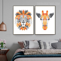 Antelope Abstract Animal Modern Painting Photo Canvas Print for Room Wall Getup