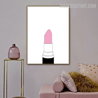 Pink Lipstick Abstract Fashion Modern Painting Photograph Canvas Print for Room Wall Adornment