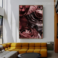 Anemone Flower Abstract Botanical Modern Painting Photo Canvas Print for Room Wall Garnish
