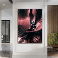 Anemone Floral Abstract Botanical Modern Painting Photograph Canvas Print for Room Wall Molding