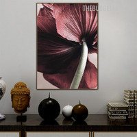 Redness Anemone Abstract Botanical Modern Painting Picture Canvas Print for Room Wall Arrangement
