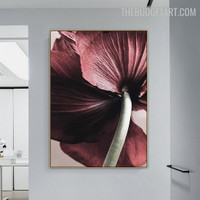 Redness Anemone Abstract Botanical Modern Painting Picture Canvas Print for Room Wall Onlay