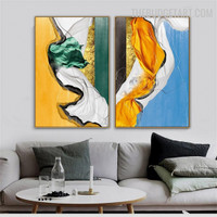 Colorful Marble Abstract Nordic Modern Painting Picture Canvas Print for Room Wall Molding