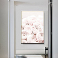 Peony Daffodil Abstract Botanical Modern Painting Picture Canvas Print for Room Wall Embellishment