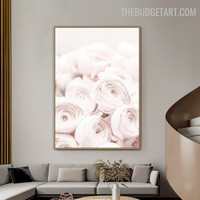 Peony Daffodil Abstract Botanical Modern Painting Picture Canvas Print for Room Wall Trimming