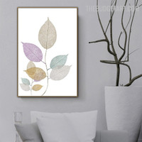 Elderberry Leafage Abstract Botanical Modern Painting Picture Canvas Print for Room Wall Finery