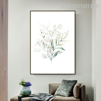 Eucalyptus Foliage Abstract Botanical Modern Painting Image Canvas Print for Room Wall Drape