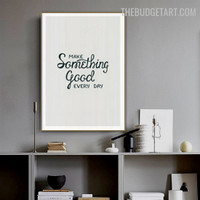 Something Good Abstract Typography Vintage Painting Photo Canvas Print for Room Wall Embellishment