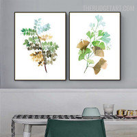 Ginkgo Abstract Botanical Modern Painting Picture Canvas Print for Room Wall Adornment