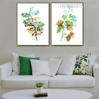 Ginkgo Abstract Botanical Modern Painting Picture Canvas Print for Room Wall Embellishment