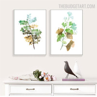 Ginkgo Abstract Botanical Modern Painting Picture Canvas Print for Room Wall Assortment