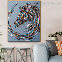 Hackney Abstract Animal Handmade Knife Canvas Painting for Room Wall Embellishment