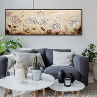 Leaflets Flowers Abstract botanical Handmade Canvas Painting for Room Wall Assortment