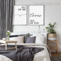 Loves Quote Modern Painting Image Canvas Print for Room Wall Outfit