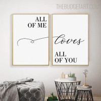 Loves Quote Modern Painting Picture Canvas Print for Room Wall Décor